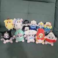 Peluche Porte-clés Douce et Confortable en Forme de Chat Requin pour Chats Sanrioed, Rembourrage en Coton PP, Jouet en Peluche