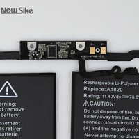 Batterie d'ordinateur portable de remplacement haute performance 76Wh 6667mAh 11.40V A1820 pour Macbook Pro Retina 15 Touch Bar A1707 Année 2016-2017