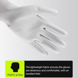 Guanti di Sicurezza Industriali all'Ingrosso in Materiale PU+Poliestere Resistenti al Taglio per Meccanici e Costruzioni Guanti Monouso - Product Image 2