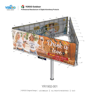 Structure en acier Q235 conçue pour panneau d'affichage LED rétroéclairé, résistance aux intempéries IP65, montage au sol pour usage commercial extérieur
