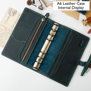 Custom Logo Genuine <b>Leather</b> Travel Notebook Refillable Journal Handmade Vintage Notebook - Product Image 4