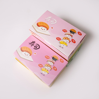 Boîte à sushi vintage en papier, impression artistique, conteneur jetable pour sushi à emporter, logo personnalisé OEM, emballage alimentaire en gros