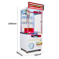 Grande machine à cadeaux pour enfants, à monnayeur et code QR, type grue à pinces pour boîtes mystères, snacks et peluches, avec joystick