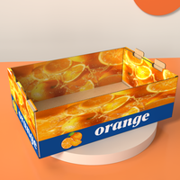 Boîte en papier durable, recyclable, personnalisée, biodégradable, pour fruits (dragon fruit, ananas, banane, orange, cerise) et légumes (laitue, tomate) – Vente en gros