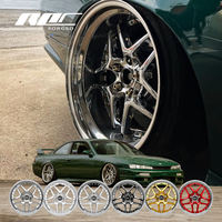 Rines Roc Custom Chrome 5x114.3 Forjados Blitz 03 de 17 y 18 Pulgadas para Mazda RX7, Toyota Chaser, Nissan Silvia