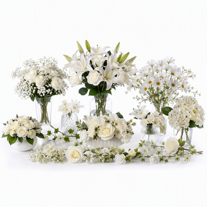 Fleur artificielle à tige unique, plusieurs variétés, pour allée de mariage, décoration florale DIY pour la maison, branche de fleur en soie simulée - Product Image 1