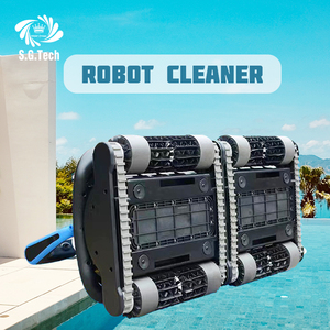 เครื่องทำความสะอาดสระว่ายน้ำอัตโนมัติ Water Crown สำหรับกลางแจ้ง แบตเตอรี่ลิเธียมแบบชาร์จได้ ด้ามจับพลาสติกคุณภาพสูง ดีไซน์ทนทาน - Product Image 4