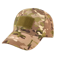 Sombrero de copa plana personalizado Gorra de béisbol cubana Sombreros de cadete en tela de camuflaje con logotipo estampado y bordado