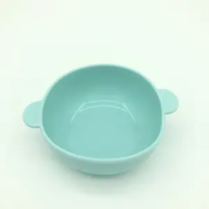 Food Grade Children's Tableware Silicone Bowl Anti Drop Suction Bowl Baby Training Complementary Food Bowl