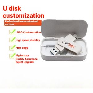 Factory Supplied <strong>Customized</strong> Logo 2-in-1 Type C <strong>USB</strong> Flash Disk New with <strong>USB</strong> 2.0 &amp; 3.0 Interfaces - Product Image 2