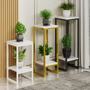 Étagère à plantes vertes et à fleurs en bois et métal de style moderne et luxueux pour l'intérieur, le salon, le balcon, à plusieurs niveaux, sur pied - Product Image 3