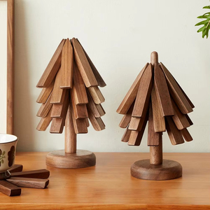 Wooden <b>Trivet</b> Stand Cute Anti-Scad Heat Resistant Table Mat Placemats Pots Decorative Coasters Kitchen Use Home - Product Image 5