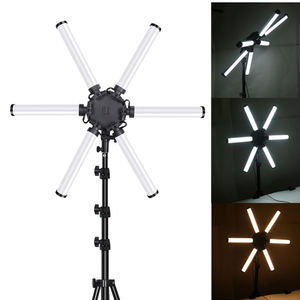 Светодиодный осветитель Lanxinda <span class=keywords><strong>HD</strong></span>-60X 26 дюймов, шеститрубный, с регулируемой цветовой температурой 2500-6500K, 5В, складной, для фото- и видеосъемки, для телефона - Product Image 1