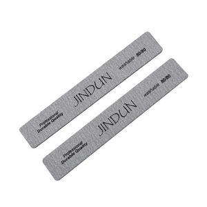 Nhà sản xuất vuông Zebra Nail tập tin Grit 80/80 100/180 màu xám trắng Emery Board Lime Nail Salon tập tin - Product Image 5