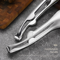 Pince de service en acier inoxydable 304, style japonais, épaissie, pour barbecue, hôtel, serviettes, pain, buffet, écologique, compatible lave-vaisselle