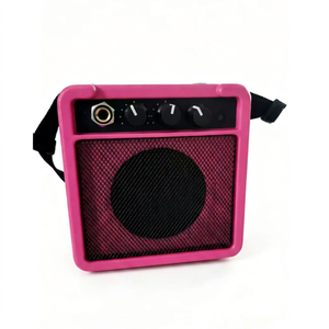Amplificador de guitarra eléctrica MINI con altavoz, 5W, disponible en varios colores, con batería de 9V y correa de transporte. - Product Image 1
