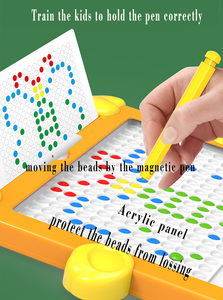 Montessori <span class=keywords><strong>Koala</strong></span> Design penna magnetica stelo educativo tavolo da <span class=keywords><strong>disegno</strong></span> con perline per bambini in età prescolare - Product Image 4