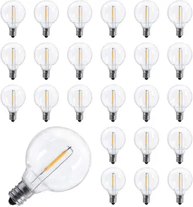 25pk haute qualité Dimmable Vintage Edison G40 LED filament ampoule leb lampe ampoules de remplacement