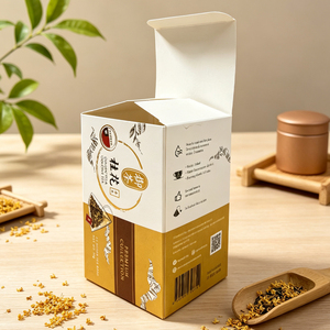 Custom Eco-Friendly White Cardboard <strong>Box</strong> High-Quality <strong>Tea</strong> <strong>Gift</strong> <strong>Box</strong> UV Printing <strong>Box</strong> for <strong>Herbal</strong> <strong>Tea</strong> Bag - Product Image 1