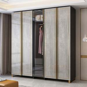 Armario de Dormitorio Moderno de Lujo Personalizado, Armario con Espejo, Aparador de Madera, Estantes de Almacenamiento Personalizados para Ropa, para Sala de Estar y Comedor - Product Image 4