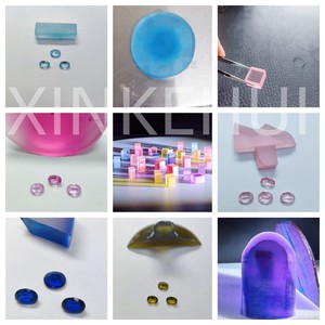 Gouden Kunstmatige Saffier Ruwe Edelsteen Mohs Hardheidsschaal Van 9 Kristal Voor Sieraden - Product Image 6