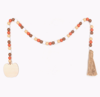 Pièces de pendentif en bois d'érable de couleur naturelle non fini, guirlande de perles en bois peintes pour la décoration murale