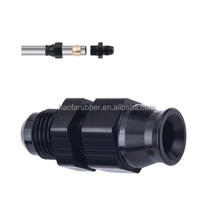 Adaptador de tubo rígido Hofa Racing para conexión de tuberías, con conexión macho AN6 6AN a 5/16 pulgadas en rojo, azul y negro - Product Image 2