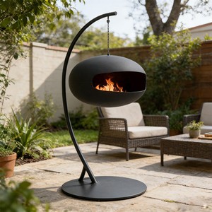 Caminetto a <span class=keywords><strong>bioetanolo</strong></span> portatile a fiamma reale, bruciatore decorativo a alcol, autoportante, senza fumo - Product Image 1