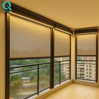 Persianas enrollables motorizadas QINGYING para exteriores con luz LED
