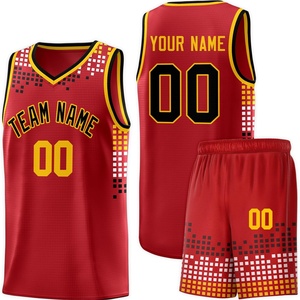 Ensemble de vêtements de basketball personnalisés, nom et numéro de l'équipe, impression par transfert thermique personnalisée pour adultes unisexes, cadeau pour les fans, spandex/coton - Product Image 1