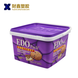 Eco-friendly IML round pp food container custom biscuit cookie box packaging plastic cookie containers