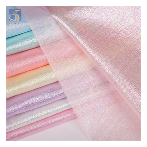 Tessuto Organza Lucido in Poliestere a Prezzi all'Ingrosso, Rotolo di Tessuto Organza Metallizzato Lucido Iridescente in Vari <span class=keywords><strong>Colori</strong></span> - Product Image 4