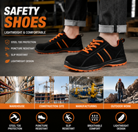 Chaussures de protection unisexe légères et souples anti-choc à embout en acier, antistatiques, pour le travail industriel en automne, directement de l'usine