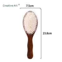 Brosse à pagaie en bois poils de sanglier brosse à cheveux de Massage brosses à cheveux professionnelles pour perruques