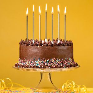 Bougie crayon dorée élancée, décoration de fête d'anniversaire, bougies de gâteau, fournitures de fête artisanales scintillantes, vente en gros - Product Image 3