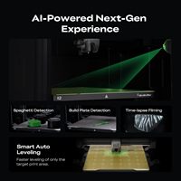 K2 Combo 3D Yazıcı için Siyah Metal Baskı CFS Akıllı Otomatik Tesviye Kamerası Maksimum 600mm/s Hız Laboratuvarları Çekirdek Nozul Uyumlu