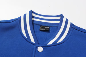 2025 personnalisable 100% coton femmes Baseball veste université uniforme manteau couleur bloc décontracté hiver doublé Style en gros OEM - Product Image 3