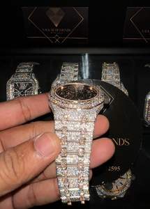 Fully Iced Out Moissanite Customized VVS Moissanite Diamond <b>Watch</b> <b>Mechanical</b> <b>Watch</b> for Men at Best Price - Product Image 3