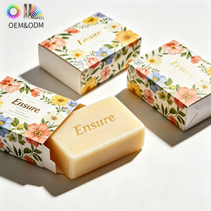 Boîte à savon en carton blanc de haute qualité, OEM personnalisée, écologique, en matériaux recyclés, avec estampage à chaud doré - Product Image 3