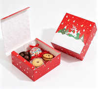 Boîte à biscuits personnalisée de qualité alimentaire avec tasse à café, boîte à gâteaux rectangulaire pliable biodégradable pour emporter des desserts