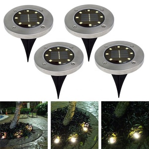 Lámpara Solar de Jardín para Exteriores, 8 LED, IP55, Impermeable, de Acero Inoxidable, con Baterí<span class=keywords><strong>a</strong></span>, Regulable, Ángulo de Iluminación de 360° - Product Image 5