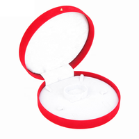 Boîte à bague ronde en velours, boîte à bijoux haut de gamme, boîte cadeau pour mariage et fiançailles