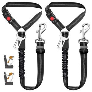 Cinturones 2 en 1 <span class=keywords><strong>para</strong></span> <span class=keywords><strong>Perros</strong></span> en el Auto, Arnés con Clip de Sujeción al Reposacabezas, Cinturón Ajustable <span class=keywords><strong>para</strong></span> <span class=keywords><strong>Perros</strong></span> con Amortiguador Elástico - Product Image 1
