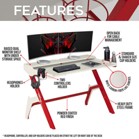 AJUNION personalizado en forma de Z mesa de fibra de carbono Escritorio de juegos ligero directo de fábrica escritorio de la computadora con práctico portavasos