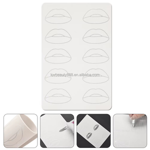 Almohadilla de Práctica de Silicona de Doble Cara para Labios, Piel Sintética de Látex para Entrenamiento de Tatuaje PMU y Microblading - Product Image 2