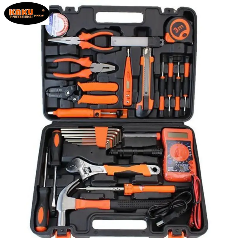 KAKU Kit d'outils de soudage multifonctionnel, boîte à outils domestique, ensemble d'outils d'électricien professionnel