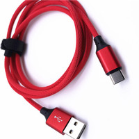 Kabel USB 2.0 Tipe-C OEM 3FT-6FT 3A Pengisian Cepat, Pelindung Kepang, Jaket Nilon, Konduktor Tembaga Murni, untuk Perangkat Android