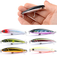 Leurre dur micro-vibrant pour micro-vibrations, type 'Silverfish Minnow', coulant, ultra-lancer longue portée, crankbait pleine colonne d'eau pour la pêche au bar