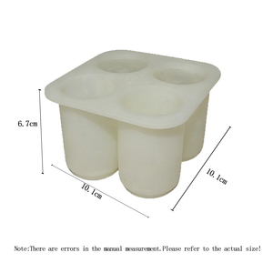 <b>Silicone</b> Ice Cream Mold 4 Cup Dessert Freezer Tray Round Nonstick Baking <b>Tool</b> for Home Kitchen - Product Image 5