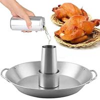 Soporte para asador de pollo para barbacoa Asador de aves de corral para barbacoa de acero inoxidable, soporte para pollo, accesorios para parrilla